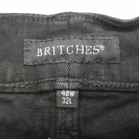 NWT Britches Men's Size 48W/32L Straight Legs Black Jeans - Picture 3 of 13